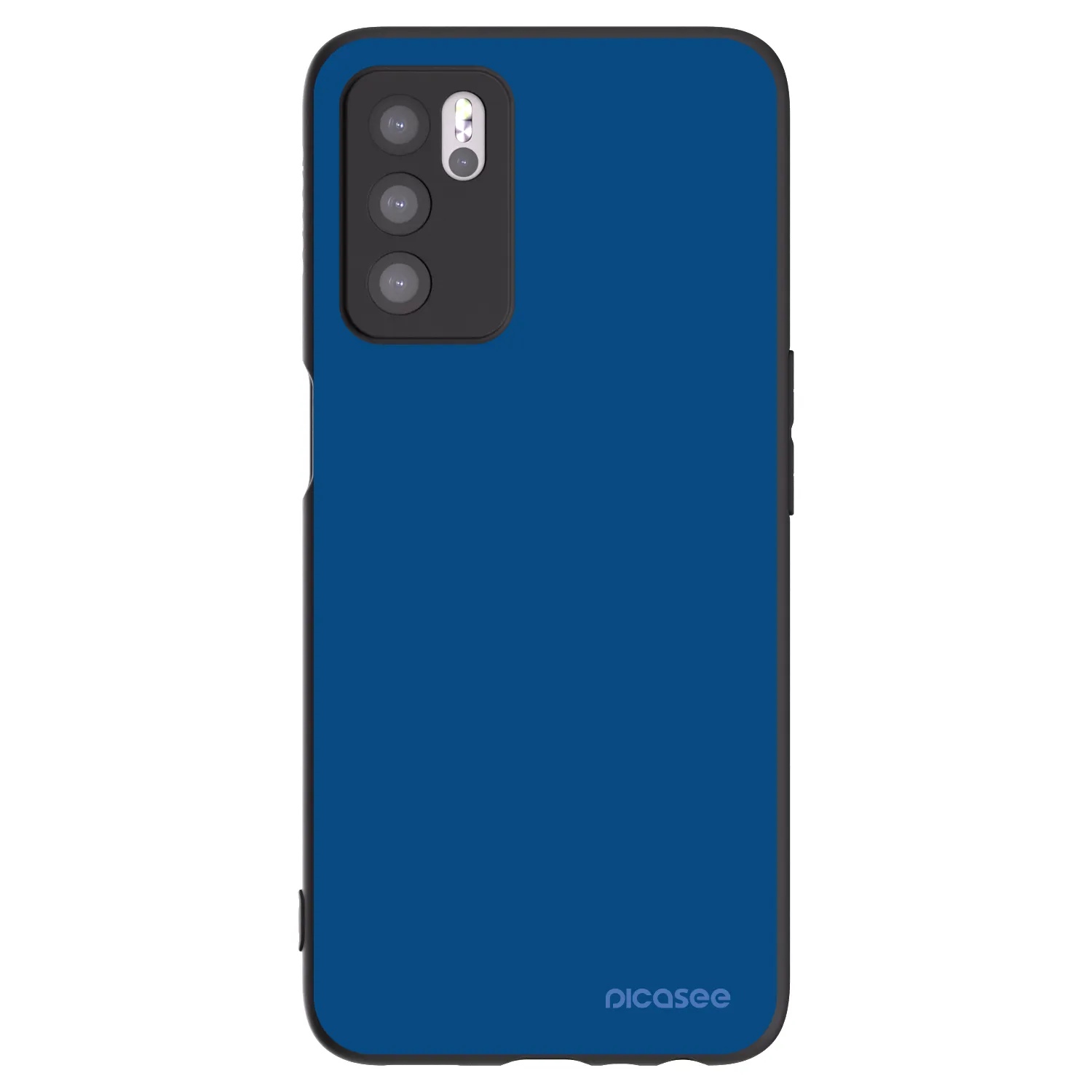 Picasee OPPO A16 Hülle - Schwarzes Silikon - Navy Blue