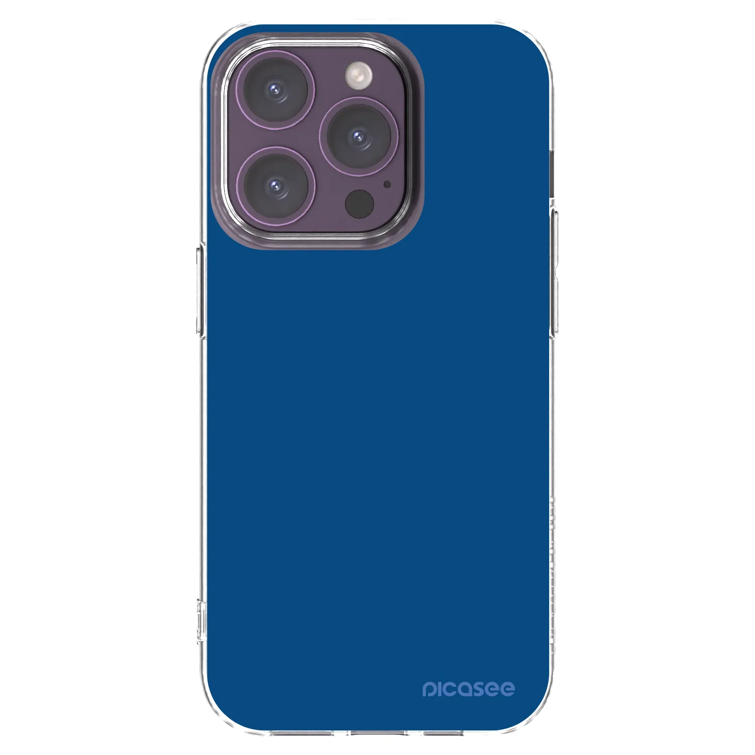 Picasee Apple iPhone 14 Pro Hülle - Transparentes Silikon - Navy Blue
