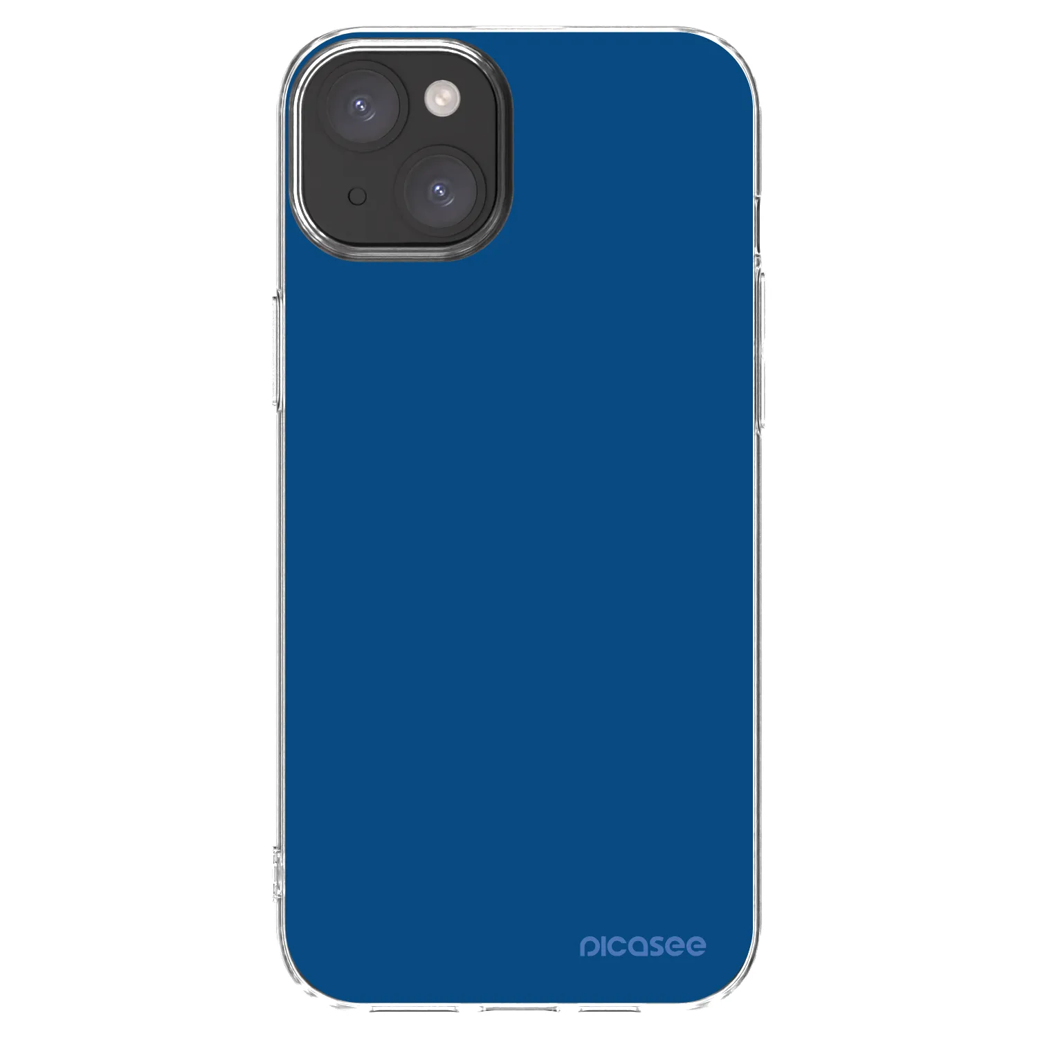 Picasee Apple iPhone 15 Plus Hülle - Transparentes Silikon - Navy Blue