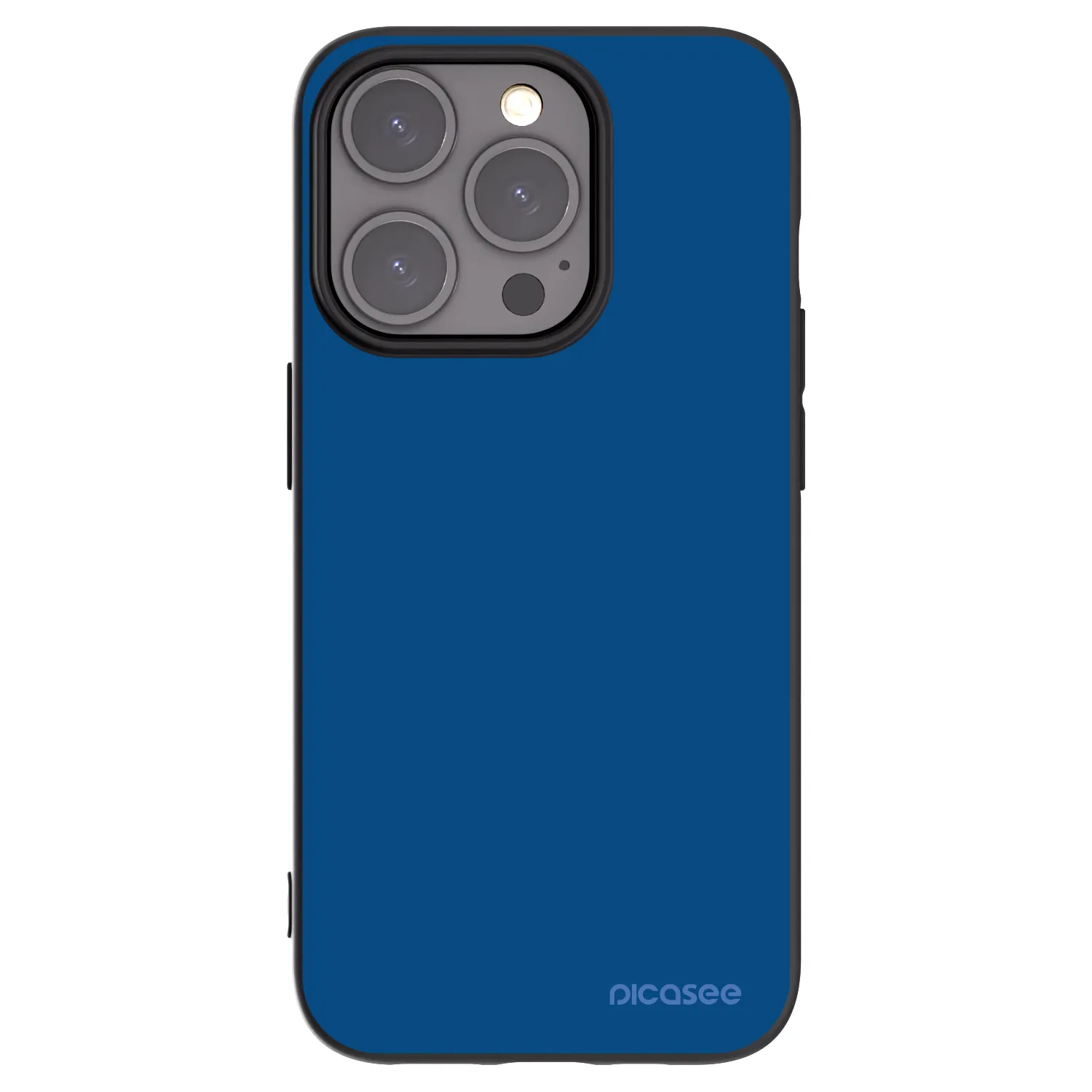 Picasee Apple iPhone 15 Pro Hülle - Schwarzes Silikon - Navy Blue