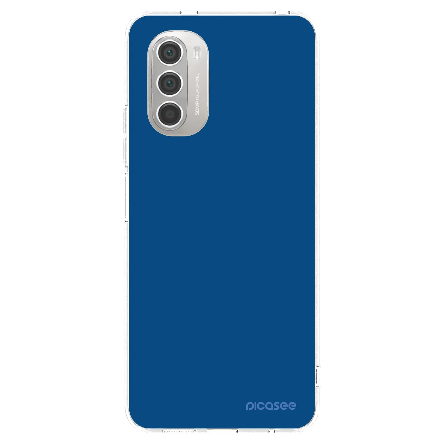 Picasee Motorola Moto G51 Hülle - Transparentes Silikon - Navy Blue