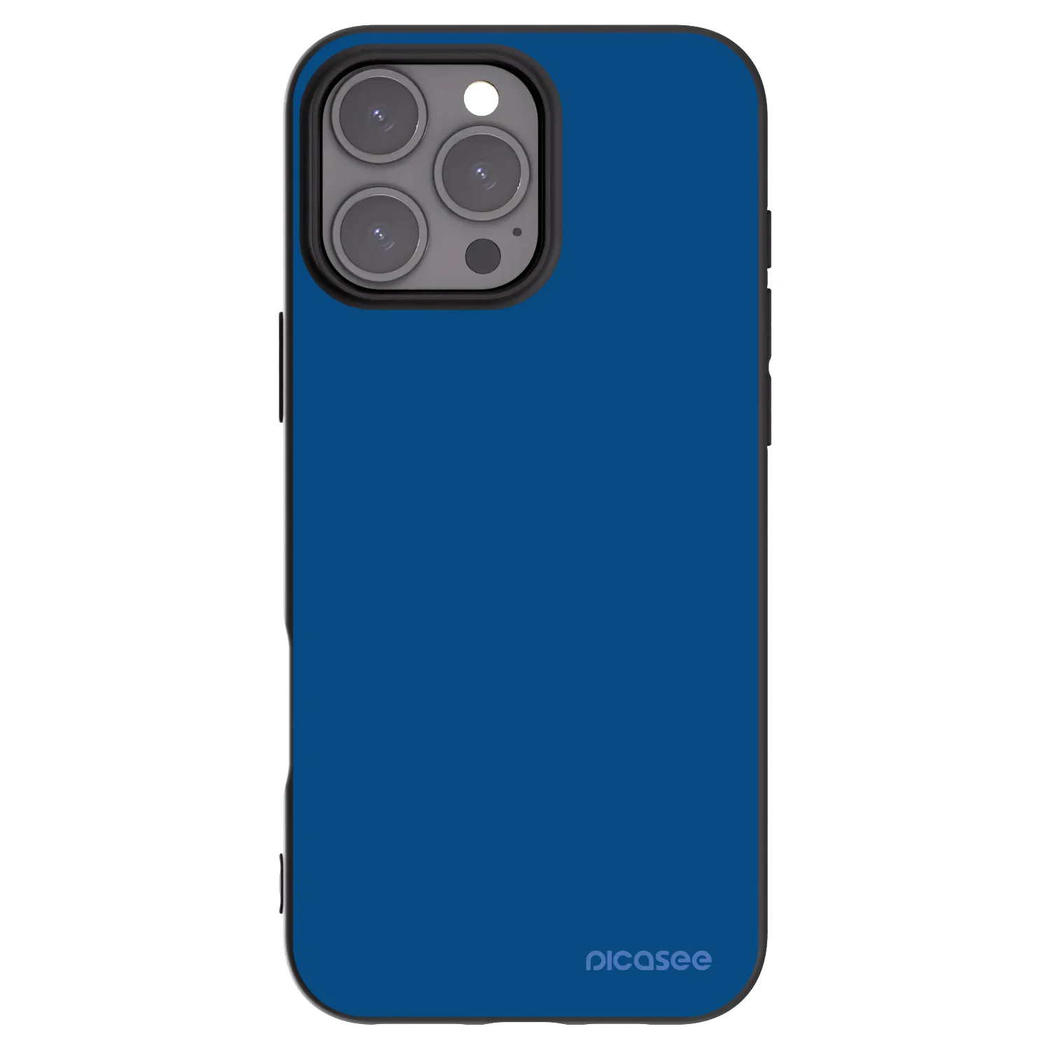 Picasee Apple iPhone 16 Pro Max Hülle - Schwarzes Silikon - Navy Blue
