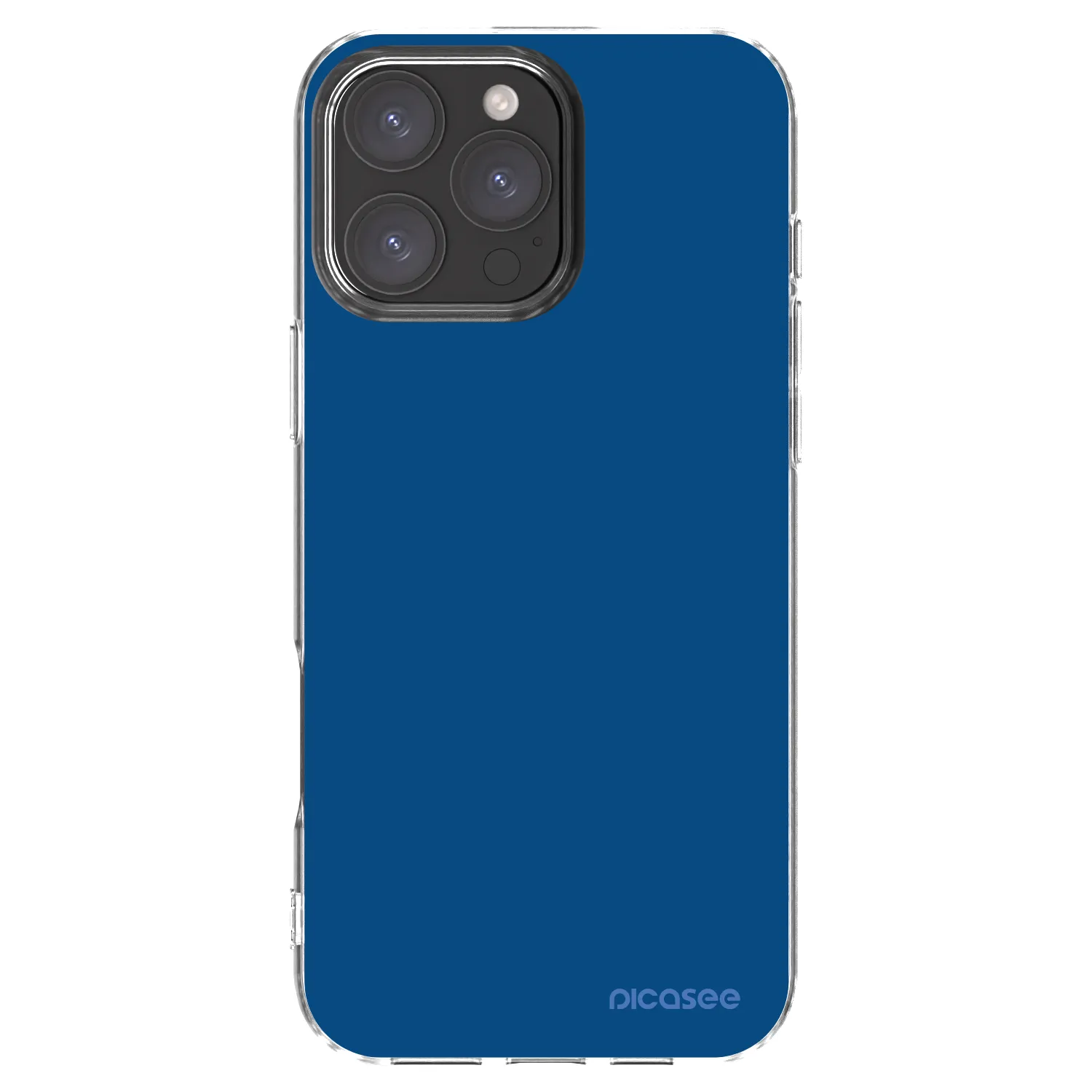 Picasee Apple iPhone 16 Pro Max Hülle - Transparentes Silikon - Navy Blue