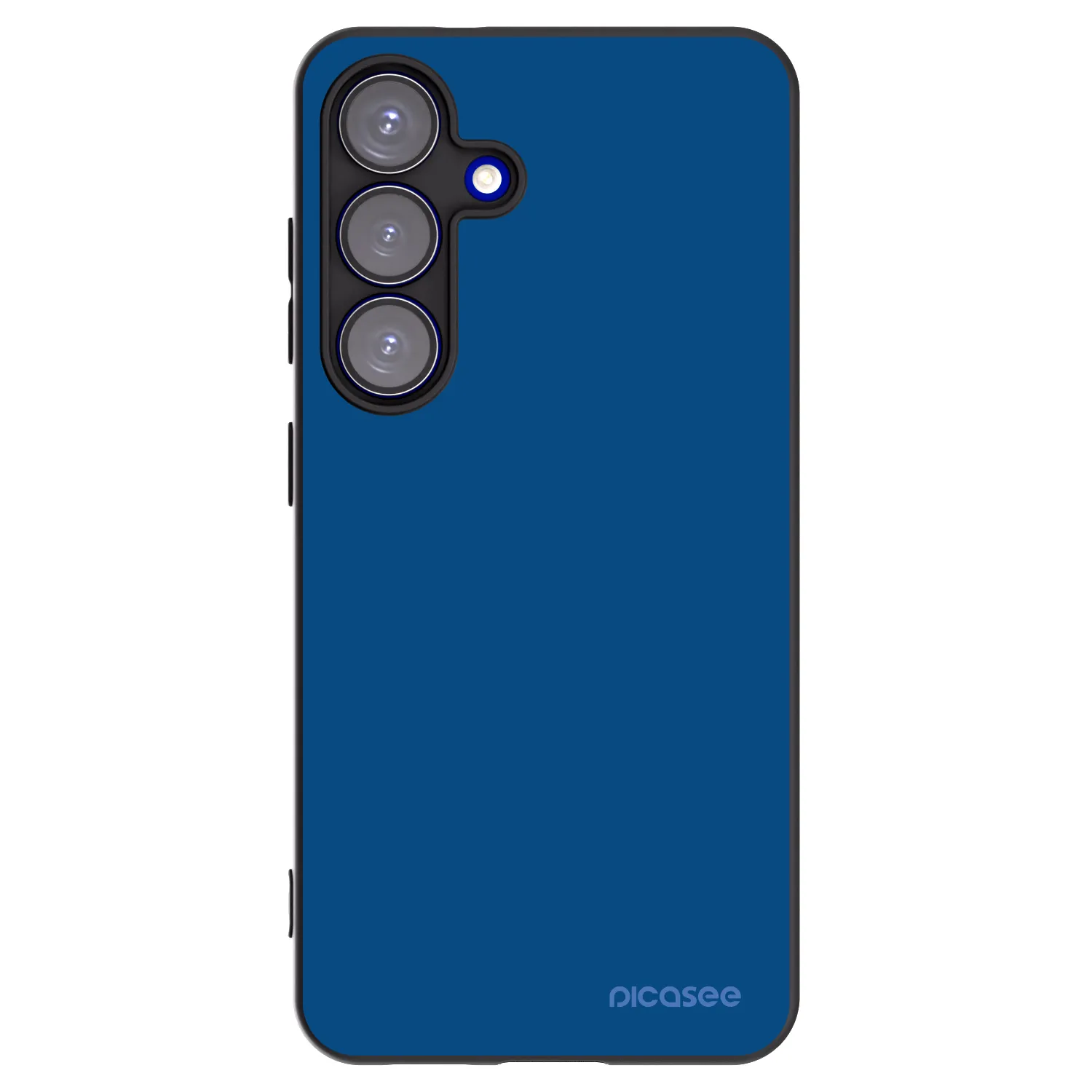 Picasee Samsung Galaxy S25 5G Hülle - Schwarzes Silikon - Navy Blue