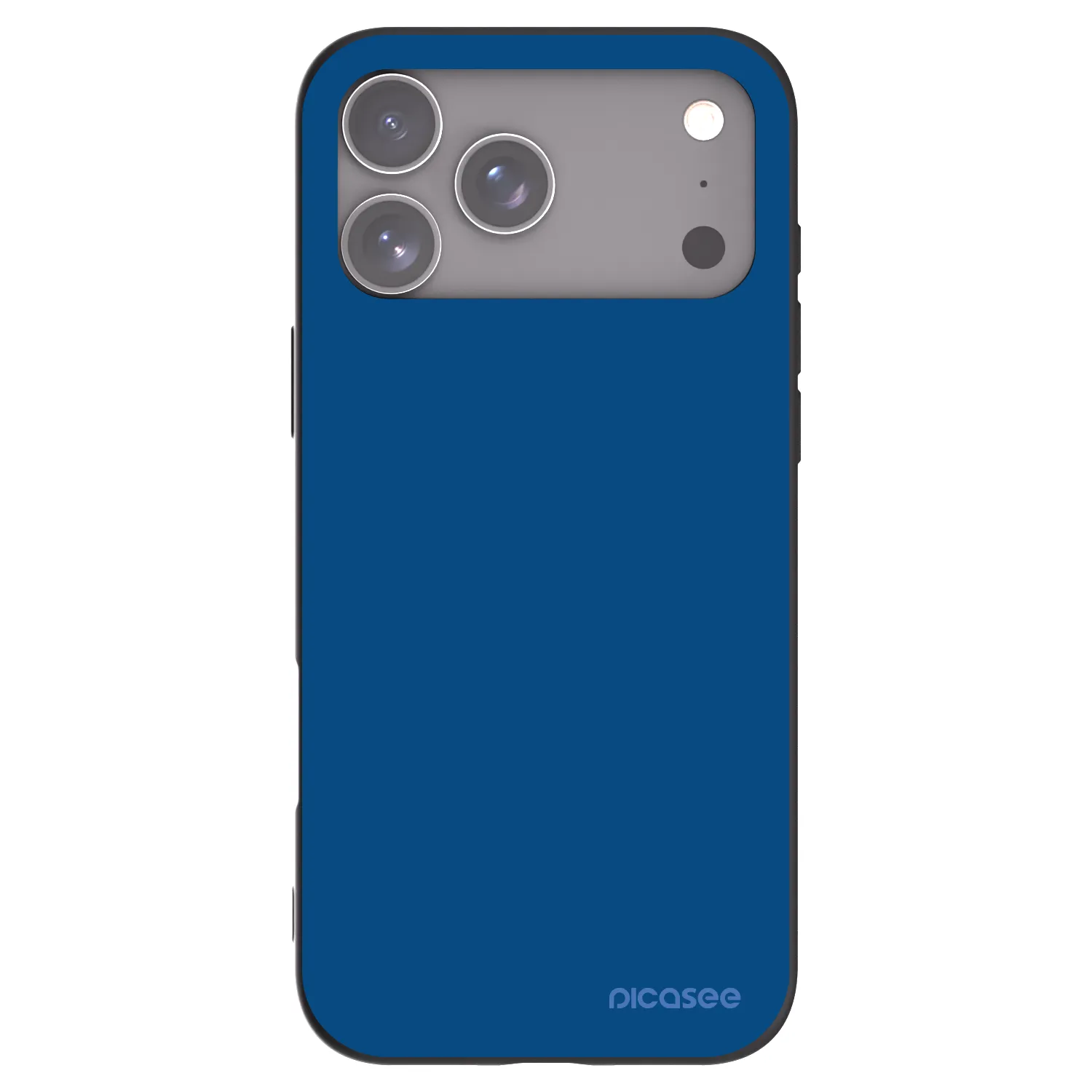 Picasee Apple iPhone 17 Pro Max Hülle - Schwarzes Silikon - Navy Blue