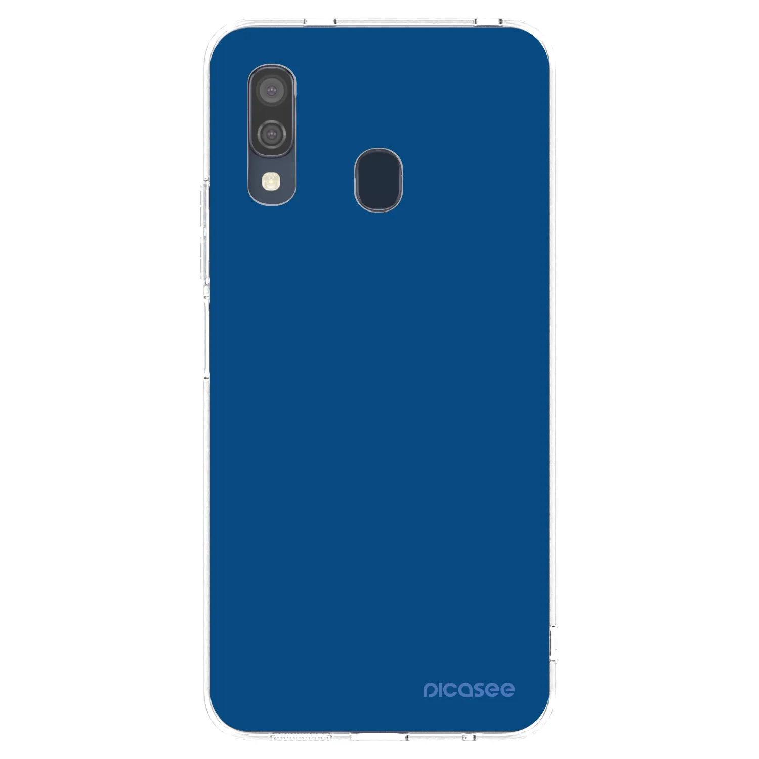 Picasee Samsung Galaxy A40 A405F Hülle - Transparentes Silikon - Navy Blue