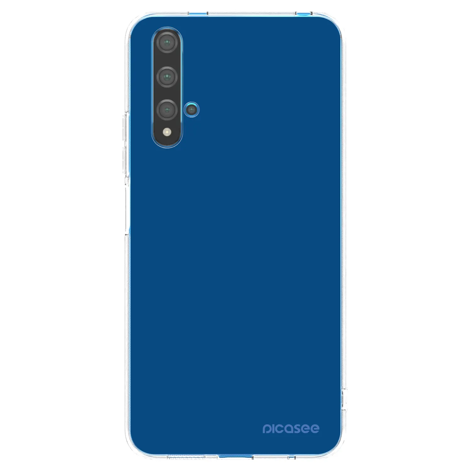 Picasee Huawei Nova 5T Hülle - Transparentes Silikon - Navy Blue