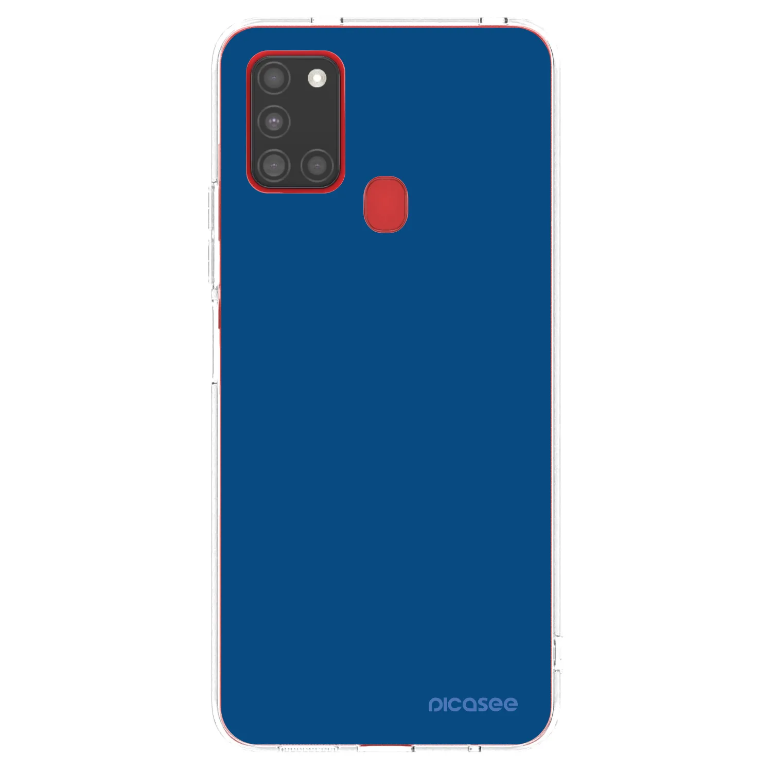 Picasee Samsung Galaxy A21s Hülle - Transparentes Silikon - Navy Blue