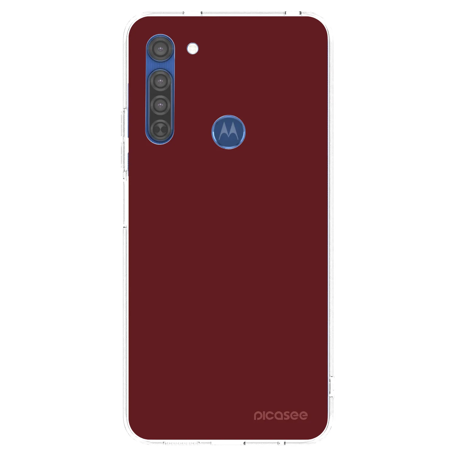Picasee Motorola Moto G8 Hülle - Transparentes Silikon - Red Bliss