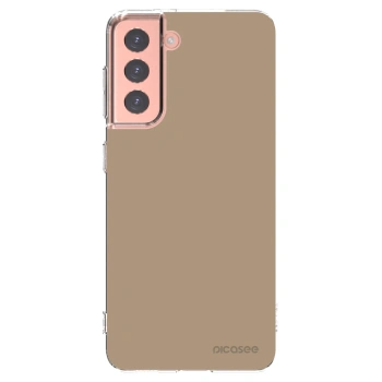 Picasee Samsung Galaxy S21 5G G991B Hülle - Transparentes Silikon - Soft Sand