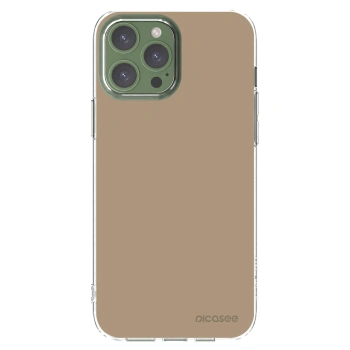 Picasee Apple iPhone 13 Pro Max Hülle - Transparentes Silikon - Soft Sand