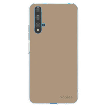 Picasee Huawei Nova 5T Hülle - Transparentes Silikon - Soft Sand