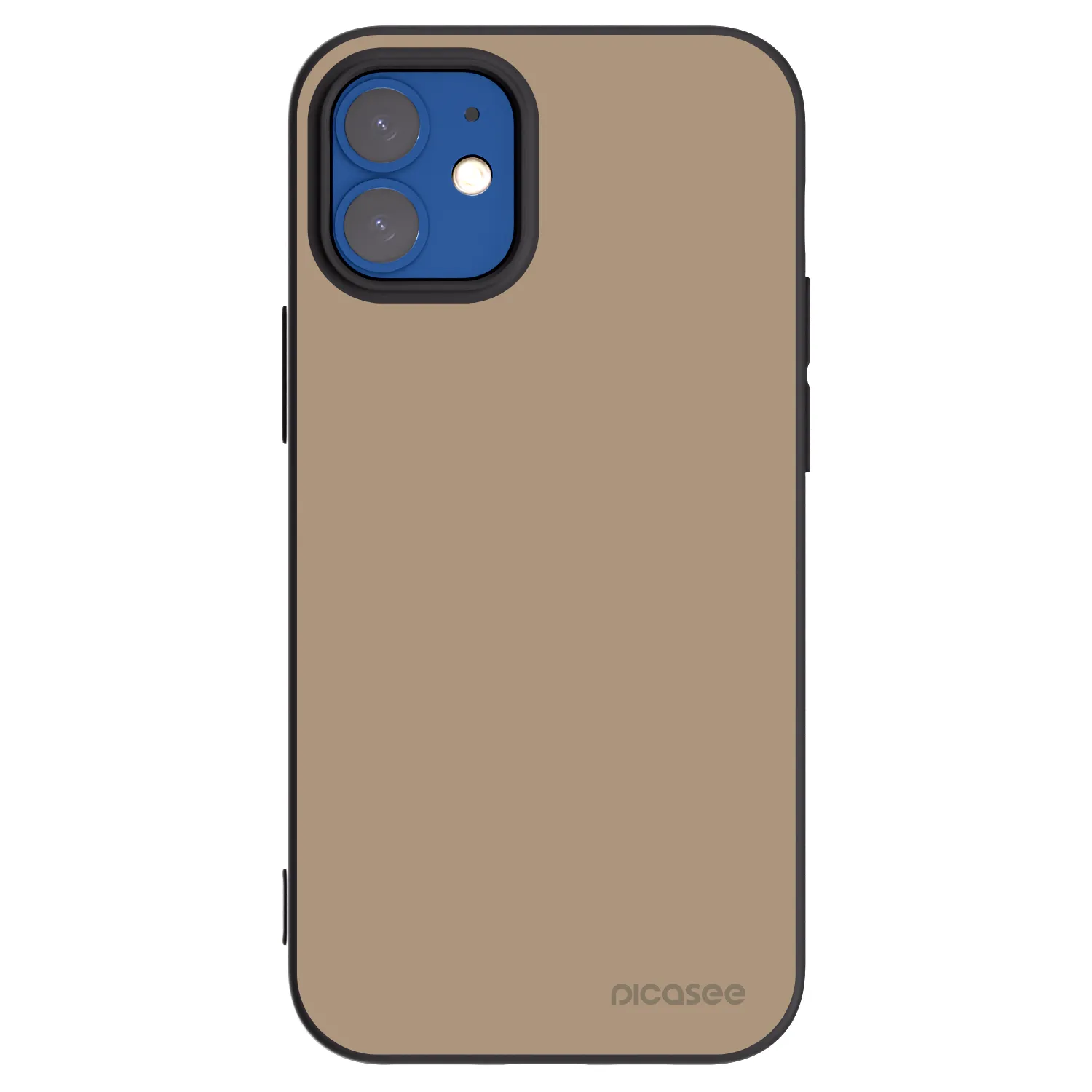Picasee Apple iPhone 12 mini Hülle - Schwarzes Silikon - Soft Sand