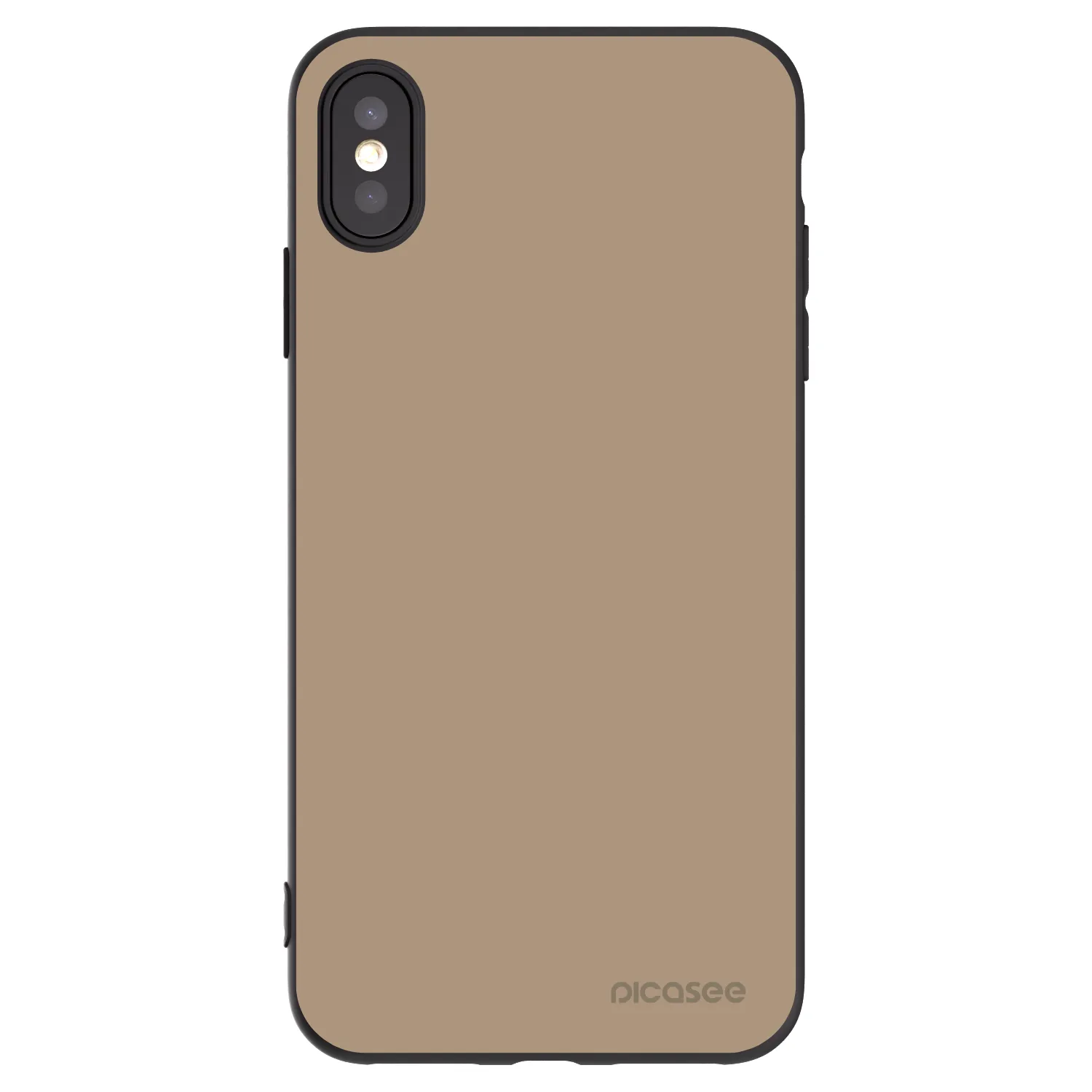 Picasee Apple iPhone XS Max Hülle - Schwarzes Silikon - Soft Sand