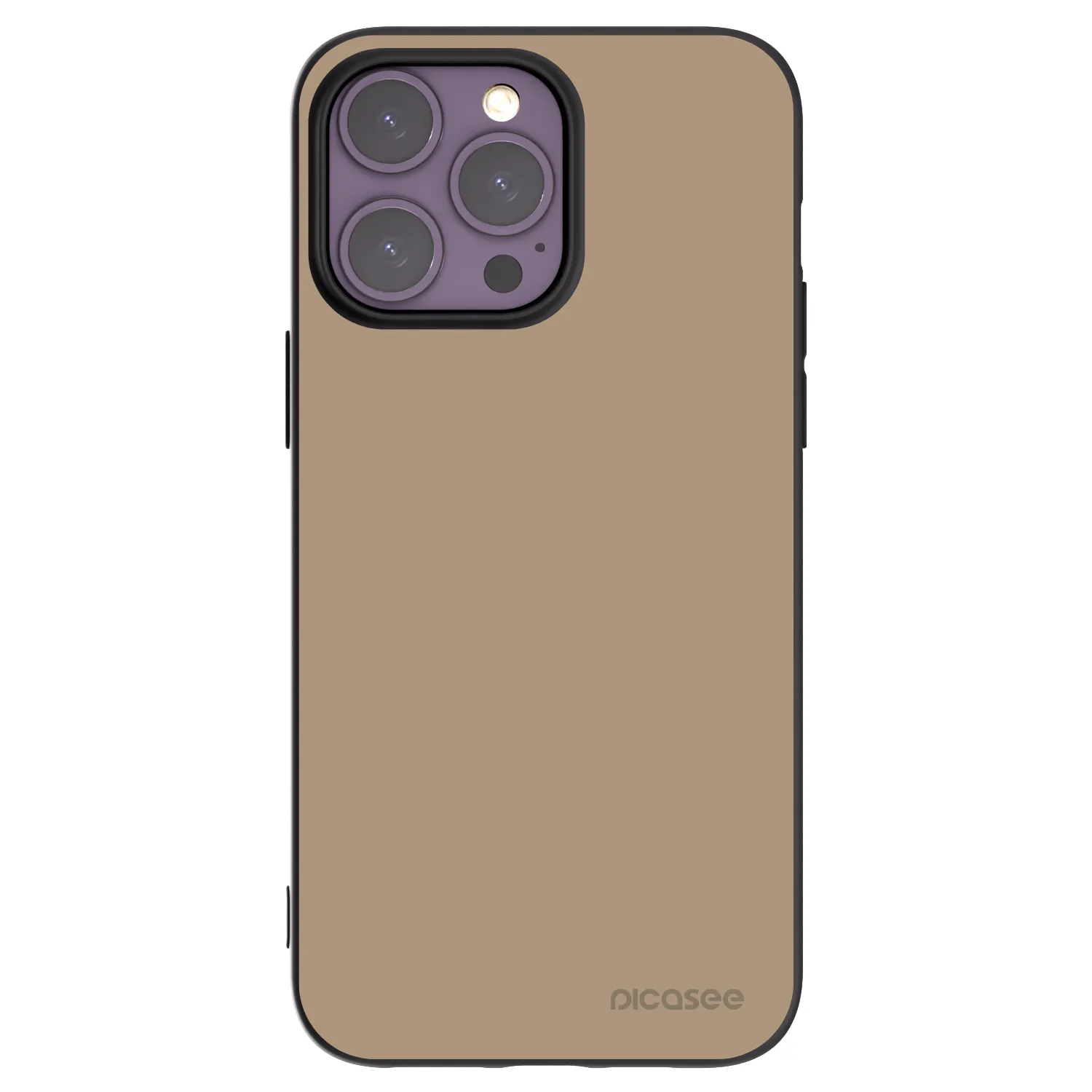 Picasee Apple iPhone 14 Pro Max Hülle - Schwarzes Silikon - Soft Sand
