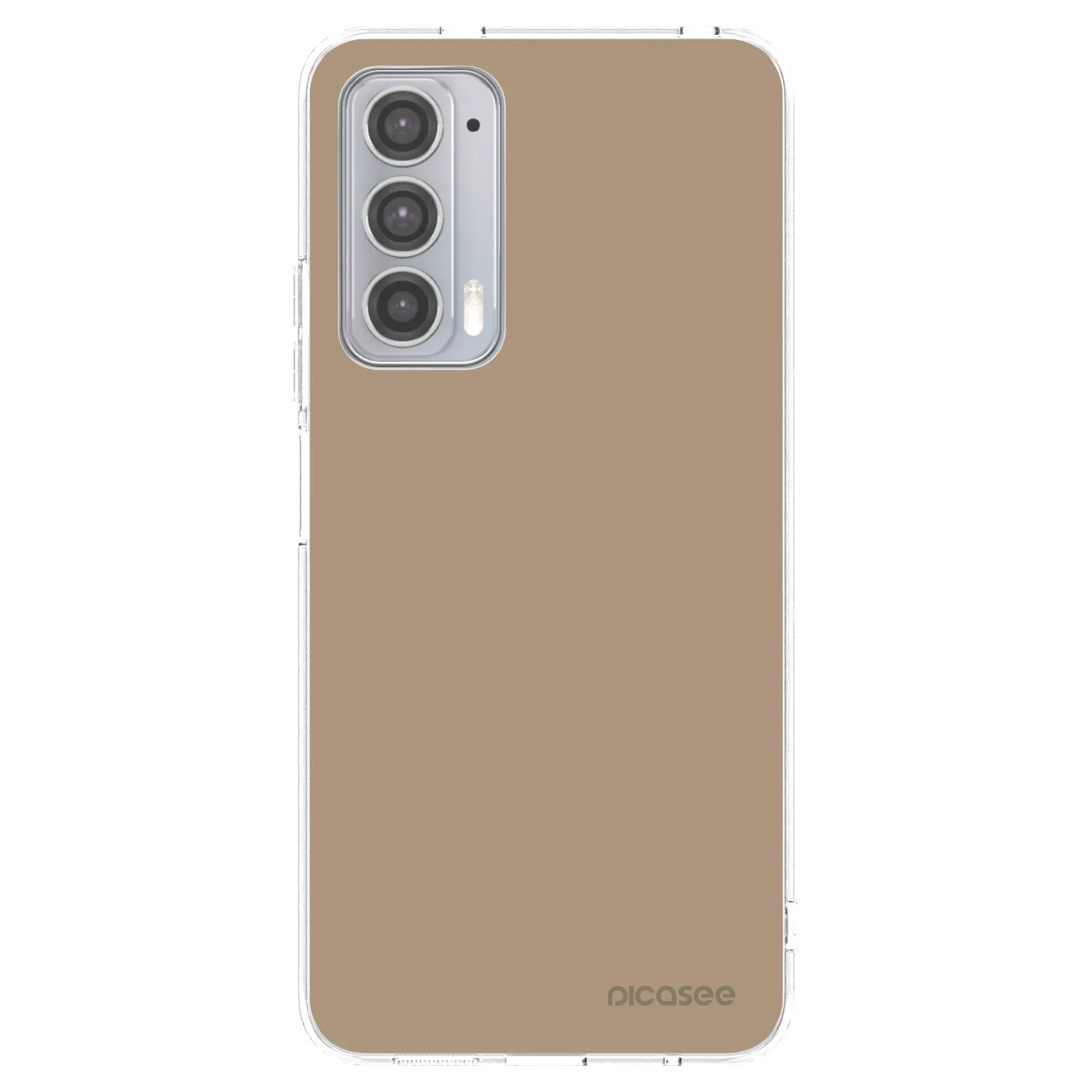 Picasee Motorola Edge 20 Hülle - Transparentes Silikon - Soft Sand