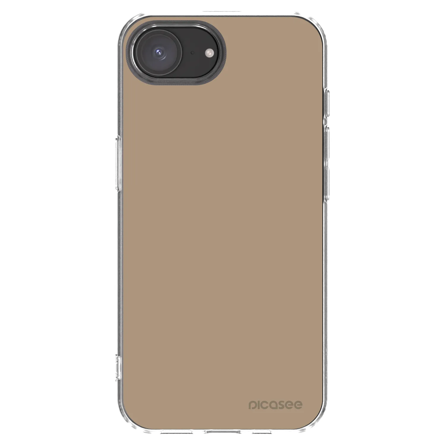 Picasee Apple iPhone 16e Hülle - Transparentes Silikon - Soft Sand