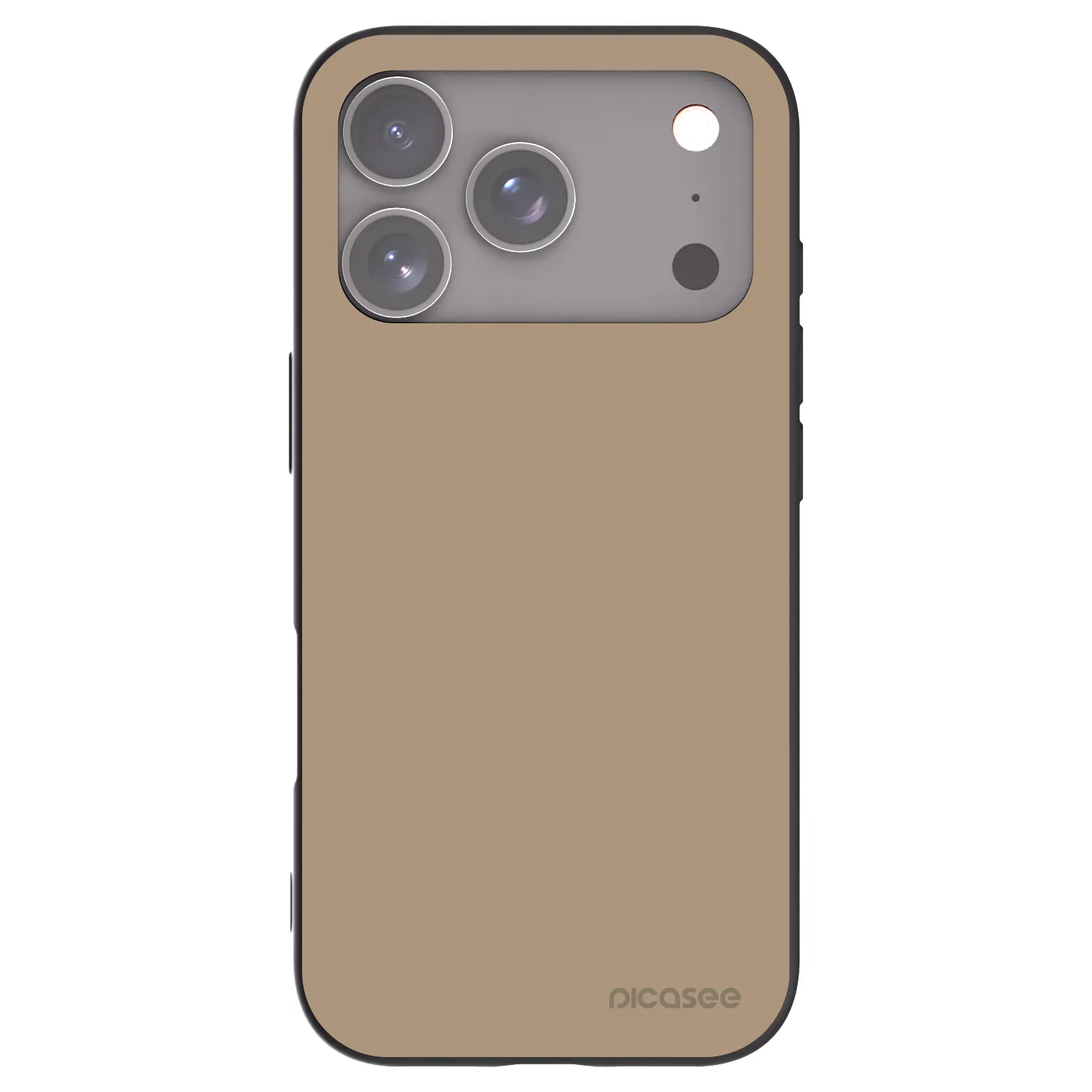 Picasee Apple iPhone 17 Pro Hülle - Schwarzes Silikon - Soft Sand
