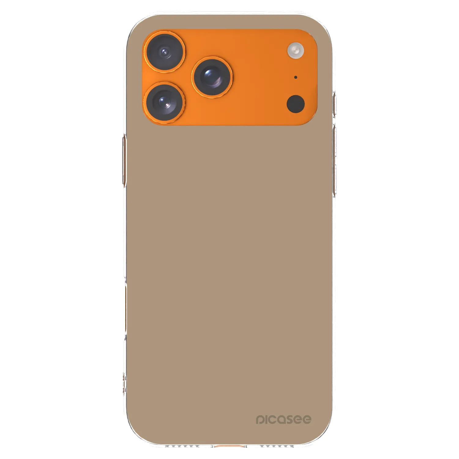 Picasee Apple iPhone 17 Pro Max Hülle - Transparentes Silikon - Soft Sand