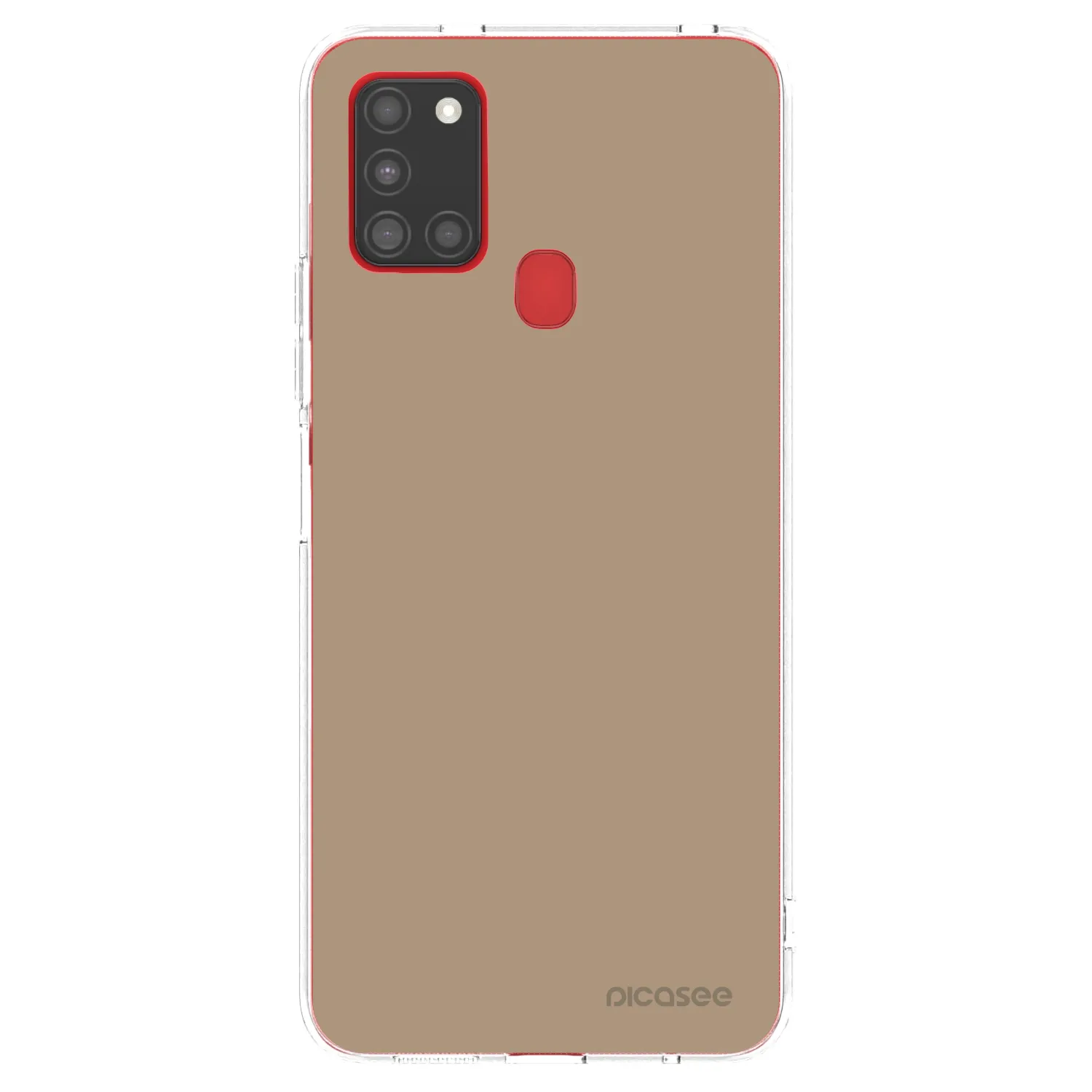Picasee Samsung Galaxy A21s Hülle - Transparentes Silikon - Soft Sand