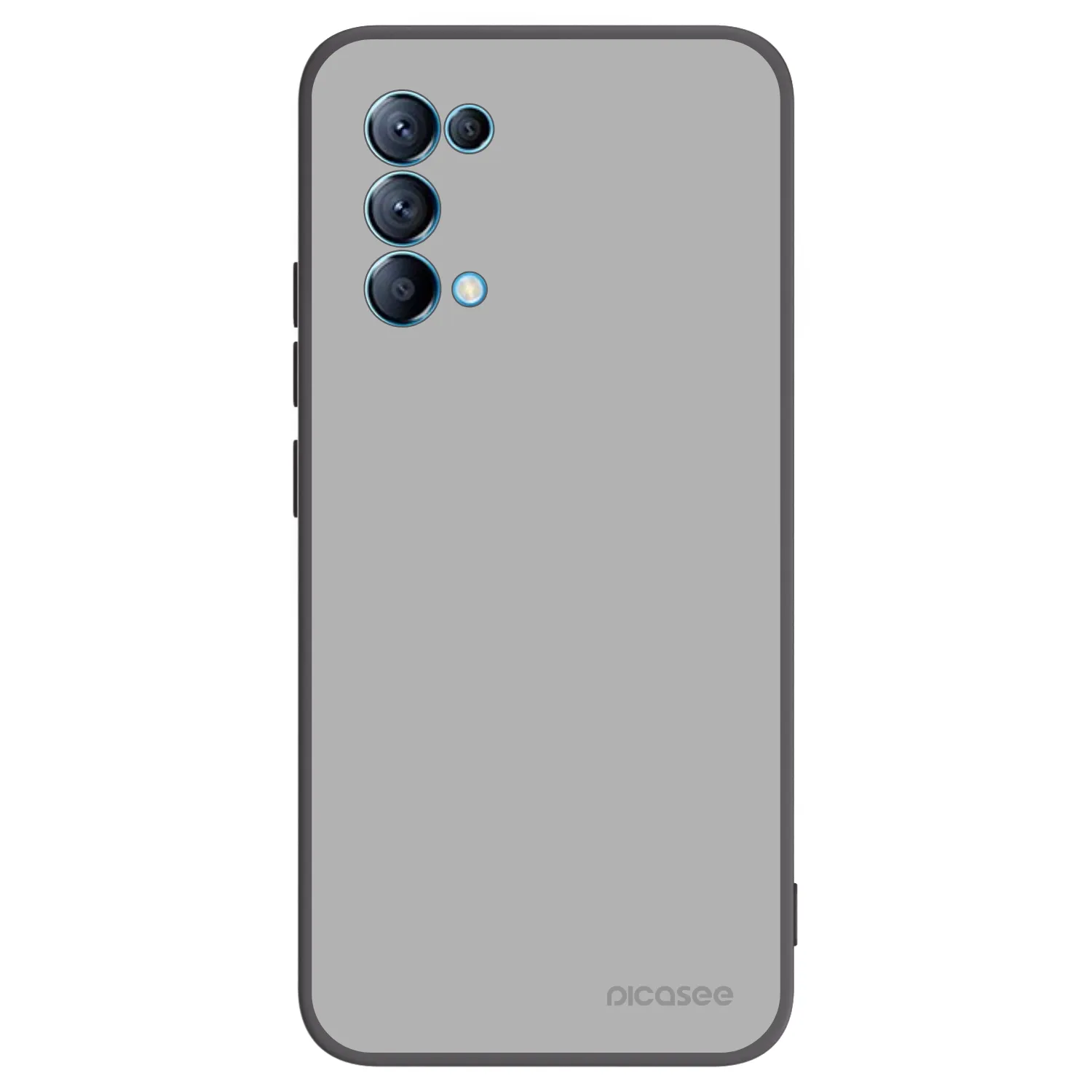Picasee OPPO A16s Hülle - Schwarzes Silikon - Stone