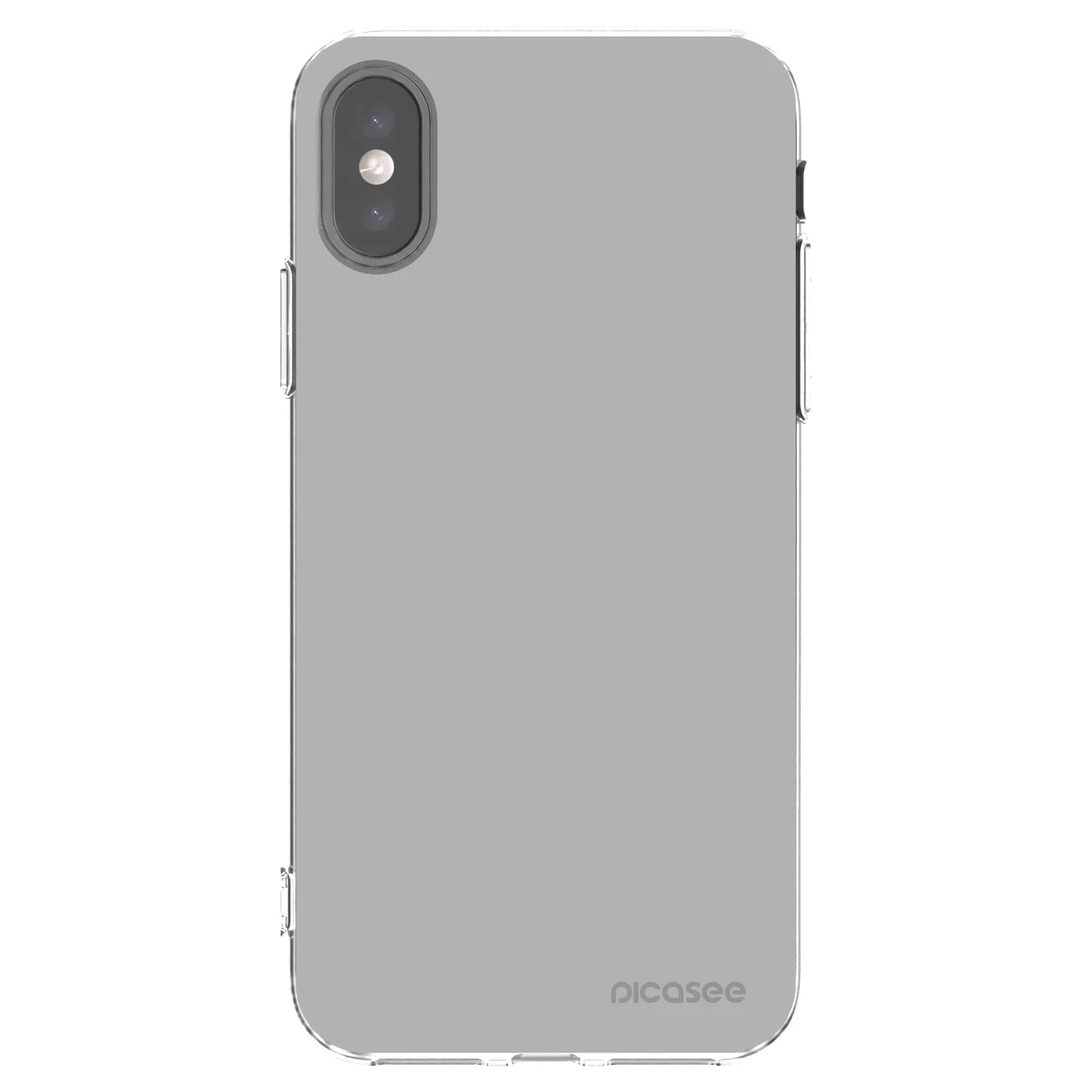 Picasee Apple iPhone X/XS Hülle - Transparentes Silikon - Stone