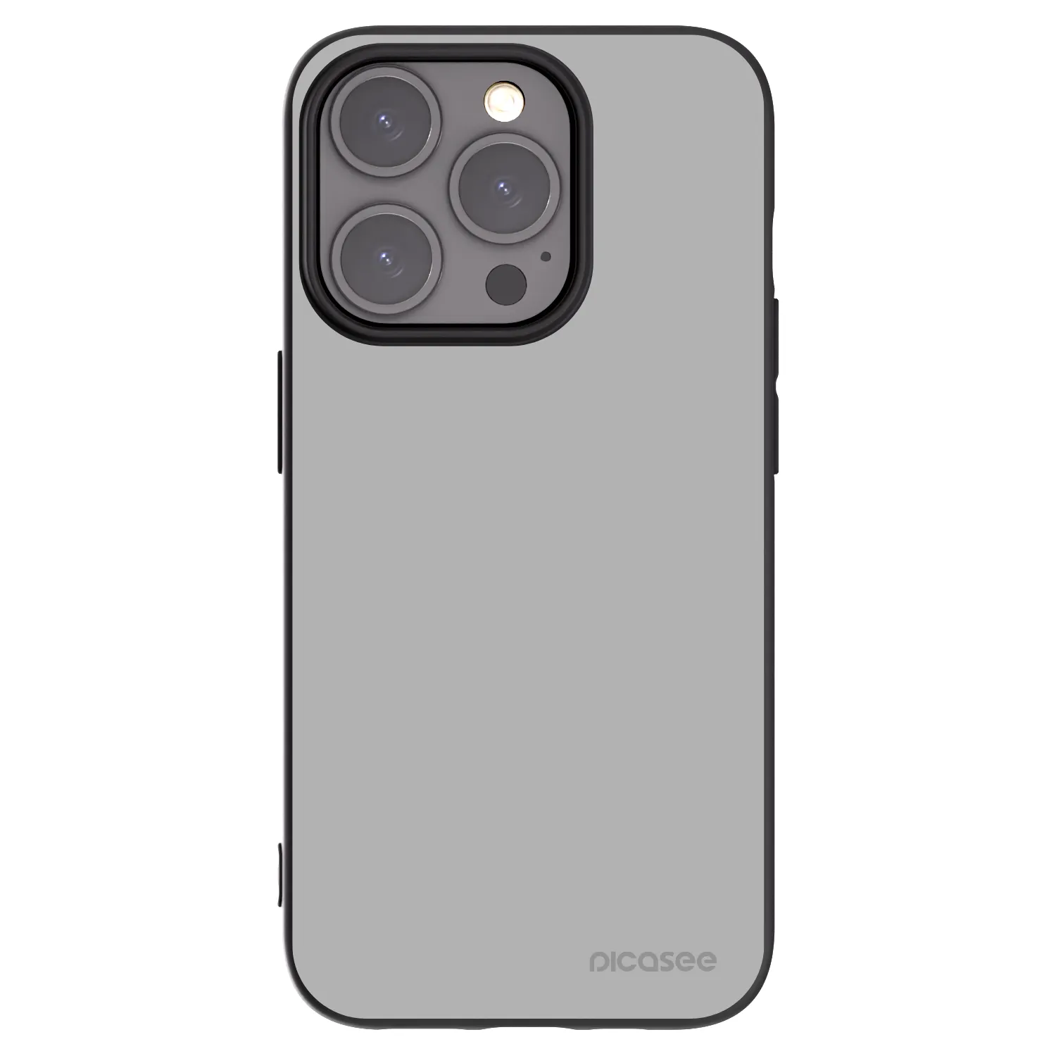 Picasee Apple iPhone 15 Pro Hülle - Schwarzes Silikon - Stone