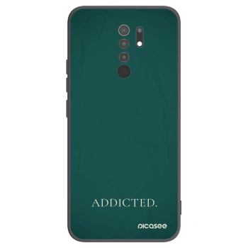 Picasee Xiaomi Redmi 9 Hülle - Schwarzes Silikon - Addicted