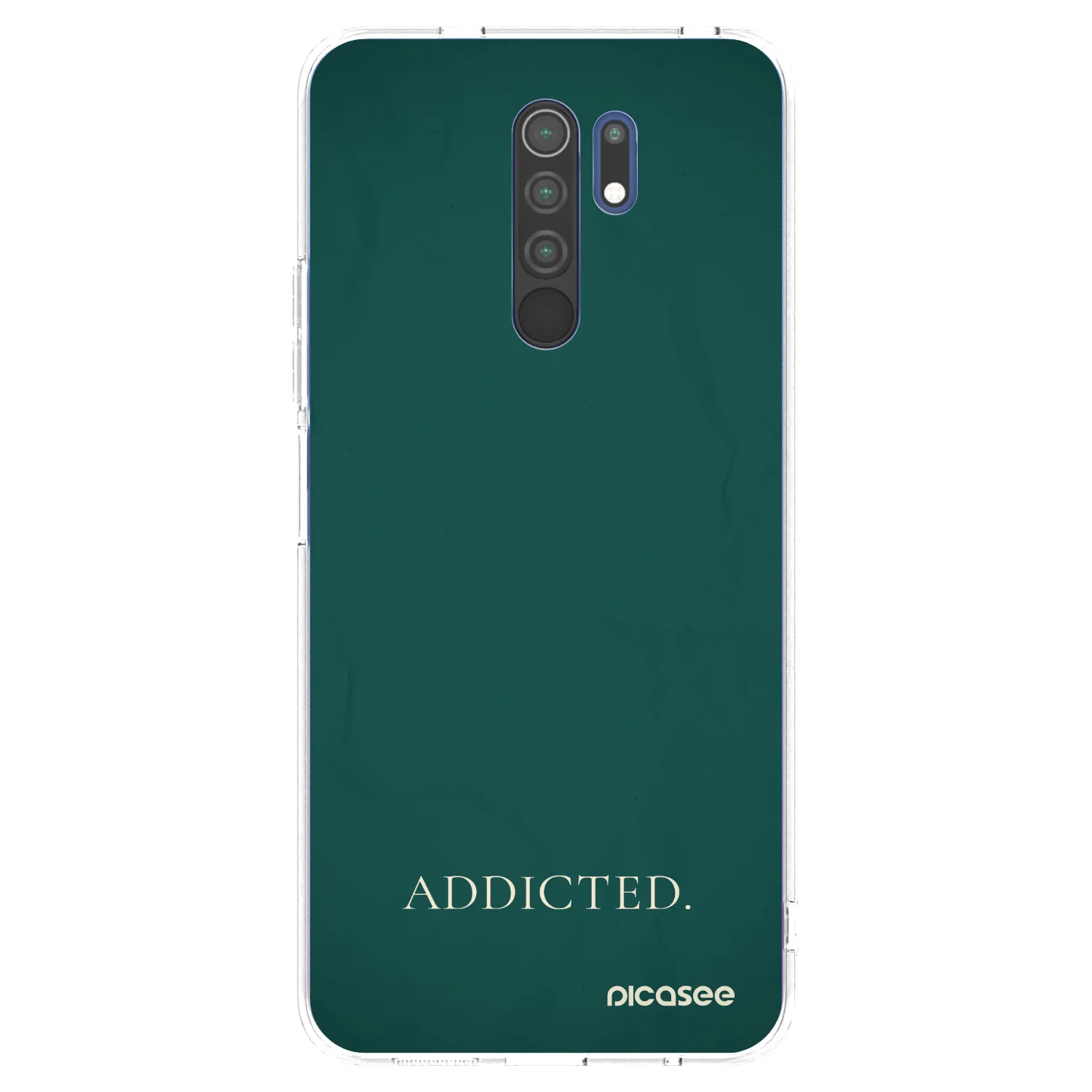 Picasee Xiaomi Redmi 9 Hülle - Transparentes Silikon - Addicted