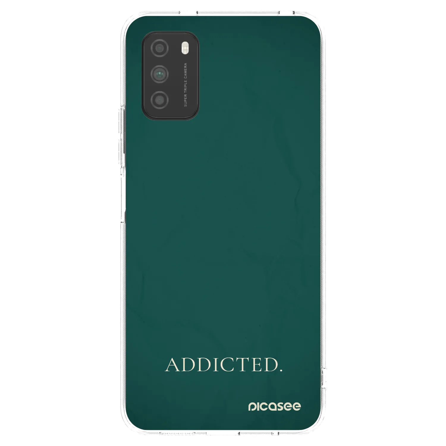 Picasee Xiaomi Poco M3 Hülle - Transparentes Silikon - Addicted