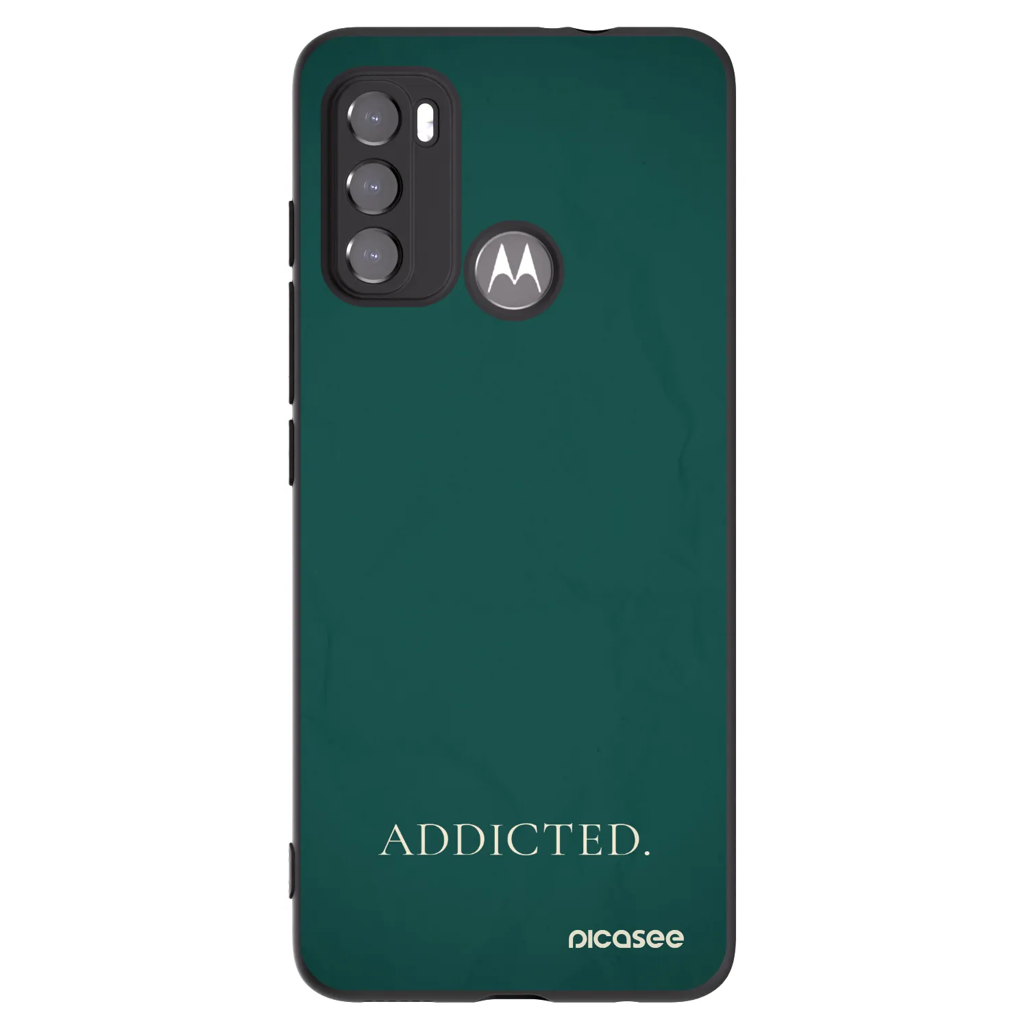 Picasee Motorola Moto G60 Hülle - Schwarzes Silikon - Addicted
