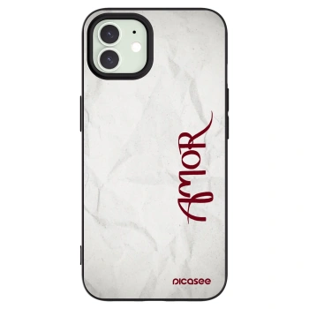Picasee Apple iPhone 12 Hülle - Schwarzes Silikon - Amor