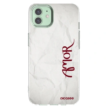 Picasee Apple iPhone 12 Hülle - Transparentes Silikon - Amor