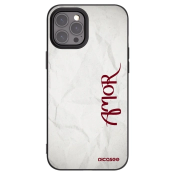 Picasee Apple iPhone 12 Pro Max Hülle - Schwarzes Silikon - Amor