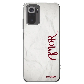Picasee Xiaomi Redmi Note 10S Hülle - Transparentes Silikon - Amor