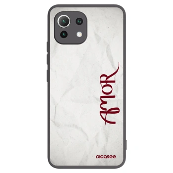 Picasee Xiaomi Mi 11 Lite Hülle - Schwarzes Silikon - Amor