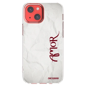 Picasee Apple iPhone 13 mini Hülle - Transparentes Silikon - Amor