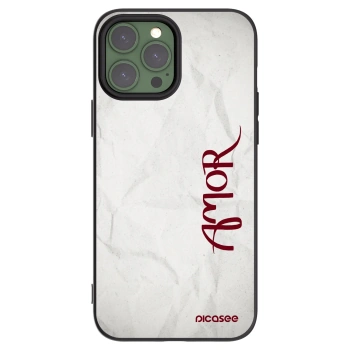 Picasee Apple iPhone 13 Pro Max Hülle - Schwarzes Silikon - Amor
