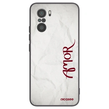 Picasee Xiaomi Poco F3 Hülle - Schwarzes Silikon - Amor