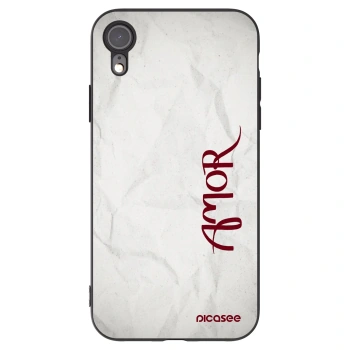Picasee Apple iPhone XR Hülle - Schwarzes Silikon - Amor
