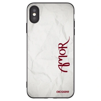 Picasee Apple iPhone XS Max Hülle - Schwarzes Silikon - Amor