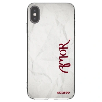 Picasee Apple iPhone XS Max Hülle - Transparentes Silikon - Amor