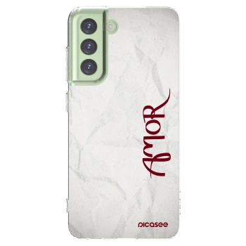 Picasee Samsung Galaxy S21 FE 5G Hülle - Transparentes Silikon - Amor