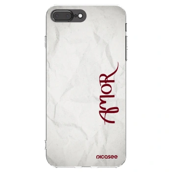 Picasee Apple iPhone 7 Plus Hülle - Transparentes Silikon - Amor
