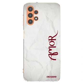 Picasee Samsung Galaxy A13 4G A135 Hülle - Transparentes Silikon - Amor