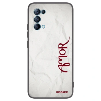 Picasee OPPO A16s Hülle - Schwarzes Silikon - Amor