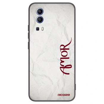 Picasee Vivo Y52 5G Hülle - Schwarzes Silikon - Amor