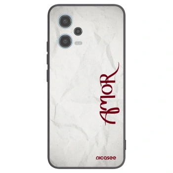Picasee Xiaomi Redmi Note 12 5G Hülle - Schwarzes Silikon - Amor
