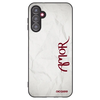 Picasee Samsung Galaxy A14 5G A146P Hülle - Schwarzes Silikon - Amor