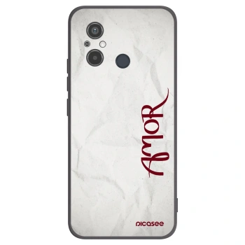 Picasee Xiaomi Redmi 12C Hülle - Schwarzes Silikon - Amor